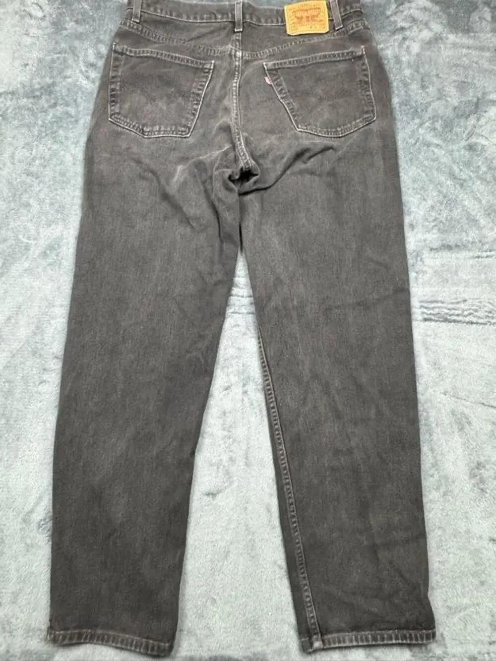 Levi's 550 Jeans Mens 38x31 Black Relaxed Fit Tapered Charcoal Wash Denim